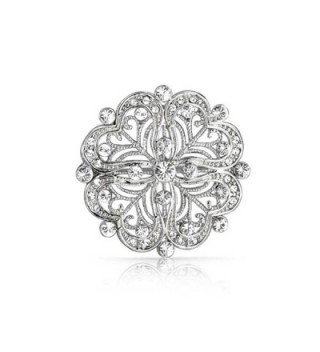 Bling Jewelry Vintage Flower Rhodium