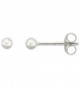 Sterling Silver 3mm Ball Earrings Studs Small 1/8 inch - CL119HYF31X