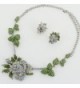EVER FAITH Austrian Necklace Silver Tone in Women's Jewelry Sets