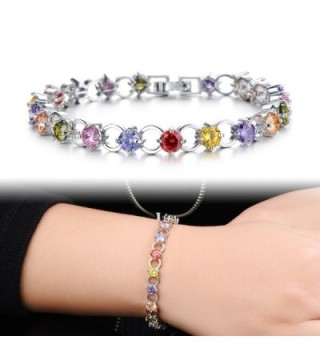 DIDa Platinum Plated Zirconia Bracelet in Women's Tennis Bracelets