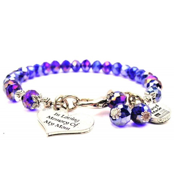 Sapphire Blue Crystal In Loving Memory Of My Mom Bracelet - CK11USR83FB