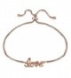 Sterling Silver LOVE Polished Adjustable Bracelet - C812N7DV8XL