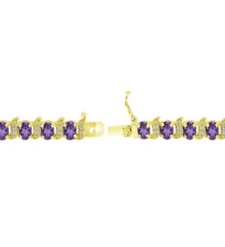 Flashed Sterling African Amethyst Bracelet