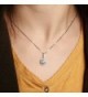 Sterling Pendant Necklace Zirconia SN010 in Women's Pendants