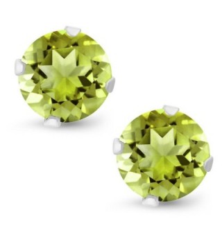 Peridot Gemstone Birthstone Sterling Earrings