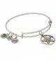 Alex and Ani "Armed Forces" Star of Strength Expandable Wire Bangle Charm Bracelet - Rafaelian Silver - C412IDNMJMT