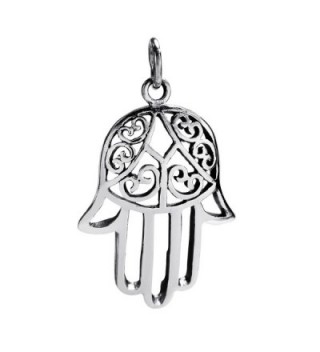 Swirl Hamsa Hand Passion .925 Sterling Silver Pendant - CP11EXIJC8N