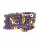 Memory Feather Simulated Amethyst Bracelet