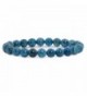 Justinstones Gem Semi Precious Gemstone 8mm Round Beads Stretch Bracelet 7" Unisex - Apatite - CI12O3VHT55