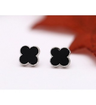 Sterling Silver Plated Clover Earrings