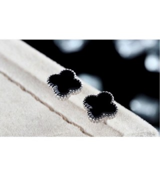 Sterling Silver Plated Clover Earrings in Women's Stud Earrings