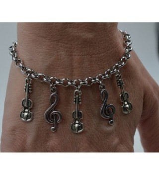 Adjustable Stainless Bracelet Violin Personalize