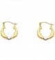 Women's 14K Two Tone Dolphin Hollow Hoop Earrings (0.66 in x 0.66 in) - CG12IIYKIQ7