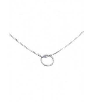 Hammered Circle Infinity Necklace Stainless