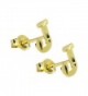 14k Yellow Gold Initial J Stud Earrings - CZ114UN44ZR