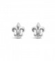 Sterling Silver Fleur-Di-Lis Earrings 100% Hypoallergenic and Nickel Free - CI17YDT6LML