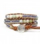 Bonnie Wrap Leather Bracelet 6mm Prayer Bead Charm Meditation Tree of Life Knot Cord Bracelet - CC17YX5GONC