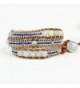 Bonnie Leather Bracelet Meditation Amazonite in Women's Strand Bracelets