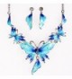 QIYUN Z Butterfly Pendant Necklace Earrings