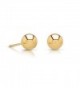 14k Gold Ball Stud Earrings with Secure and Comfortable Friction Backs- 5mm Diameter - C312D8W5RUL