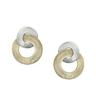 Marjorie Baer Intertwined Wide Ring Clip on Earring in Brass and Silver - C912BY0CGXF