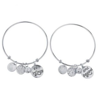 Lux Accessories Silvertone To Infinity And Beyond BFF Charm Bracelets - C417YNZOSRT