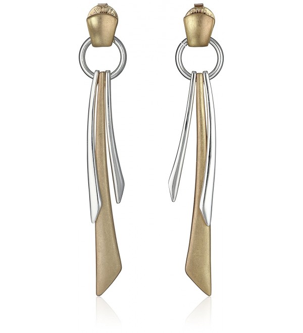 Robert Lee Morris Soho Two-Tone Geometric Stick Linear Drop Earrings - CC11OV2EB1J