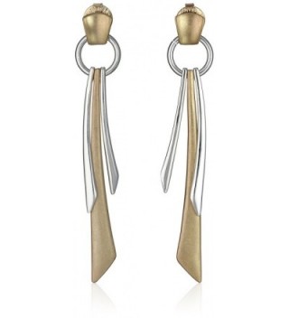 Robert Lee Morris Soho Two-Tone Geometric Stick Linear Drop Earrings - CC11OV2EB1J