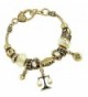 DianaL Boutique Zodiac Sign Libra Horoscope Bracelet Gold Tone - CA11STSJPWB