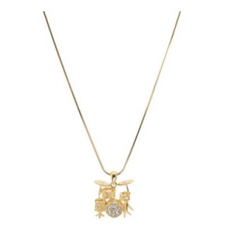 Spinningdaisy Crystal Miniature Drum Necklace