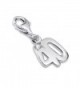 Number 40 Charm Lobster Clasp Sterling Silver 925 (E3112) - CN126QT9RTZ