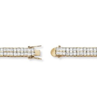Double Tennis Bracelet Princess Zirconia