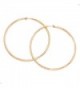 3 in Solid Wave Goldtone Spring Back Hoop Clip On Earrings - CT128LAYUZR