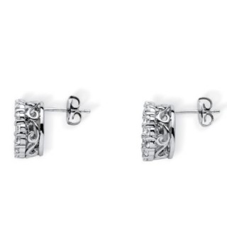 Zirconia Motion Earrings Platinum Silver