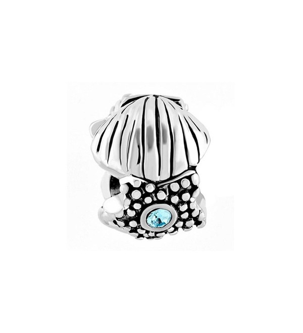 Beach Charms Shell Coconut Palm Octopus Sandal Sea Life Dangle Natical Bead Set Fits Pandora Bracelets - C91226QAI6H