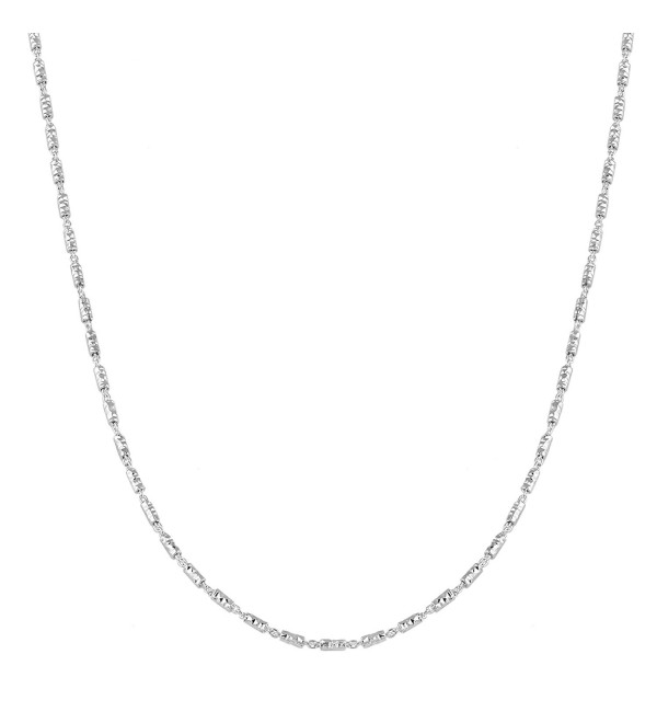 Sterling Silver 1.5mm Diamond-Cut Bar Link Chain (16- 18- 20- 22- 24- 30- or 36 inch) - C211PA6ZBAX