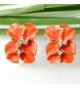 Navachi Plated Crystal Orange Earrings