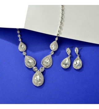Miraculous Garden Teardrop Rhinestone Necklace in Women's Jewelry Sets