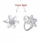 EleQueen Sterling Snowflake Crawlers Earrings in Women's Cuffs & Wraps Earrings
