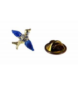 6030343 Bluebird of Happiness Lapel Pin Brooch Tie Tack Blue Bird Cheer Guide - C811E9N83Y1