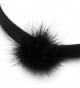 Black Choker Necklace Fluffy Pendant