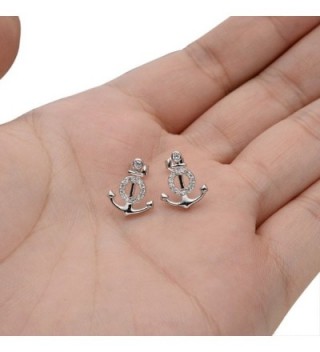 EVER FAITH Sterling Zirconia Nautical in Women's Stud Earrings