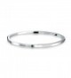 Bling Jewelry 925 Sterling Silver Thin Polished Stackable Bangle Bracelet - CC11NBHJ25P