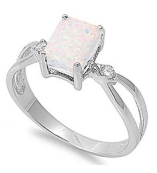 White Lab Created Opal and Cubic Zirconia .925 Sterling Silver Ring Sizes 5-10 - CG11O5C2L9T