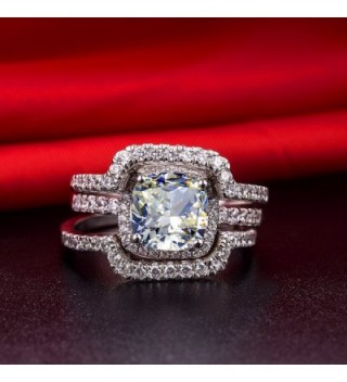 Cushion Princess Synthetic Diamond Engagement in Women's Wedding & Engagement Rings