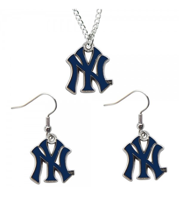 New York Yankees Necklace & Dangle Earrings Set Charm NY - CI116IW2QHL