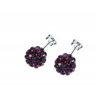 Surgical Stainless Shambala Earrings Hypoallergenic - Purple - CE188CL2QLH