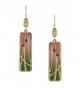 Adajio by Sienna Sky Olive Sunset Pink Column Overlay Earrings 7535 - CH11DMRS6QP