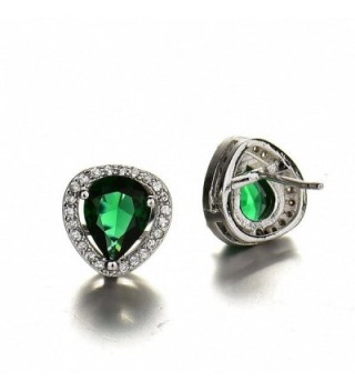 GULICX Shinning Emerald Zironia Earrings in Women's Stud Earrings