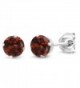 0.74 Ct Round 4mm Red Garnet 925 Sterling Silver Stud Earrings - CE11O0KPI1J